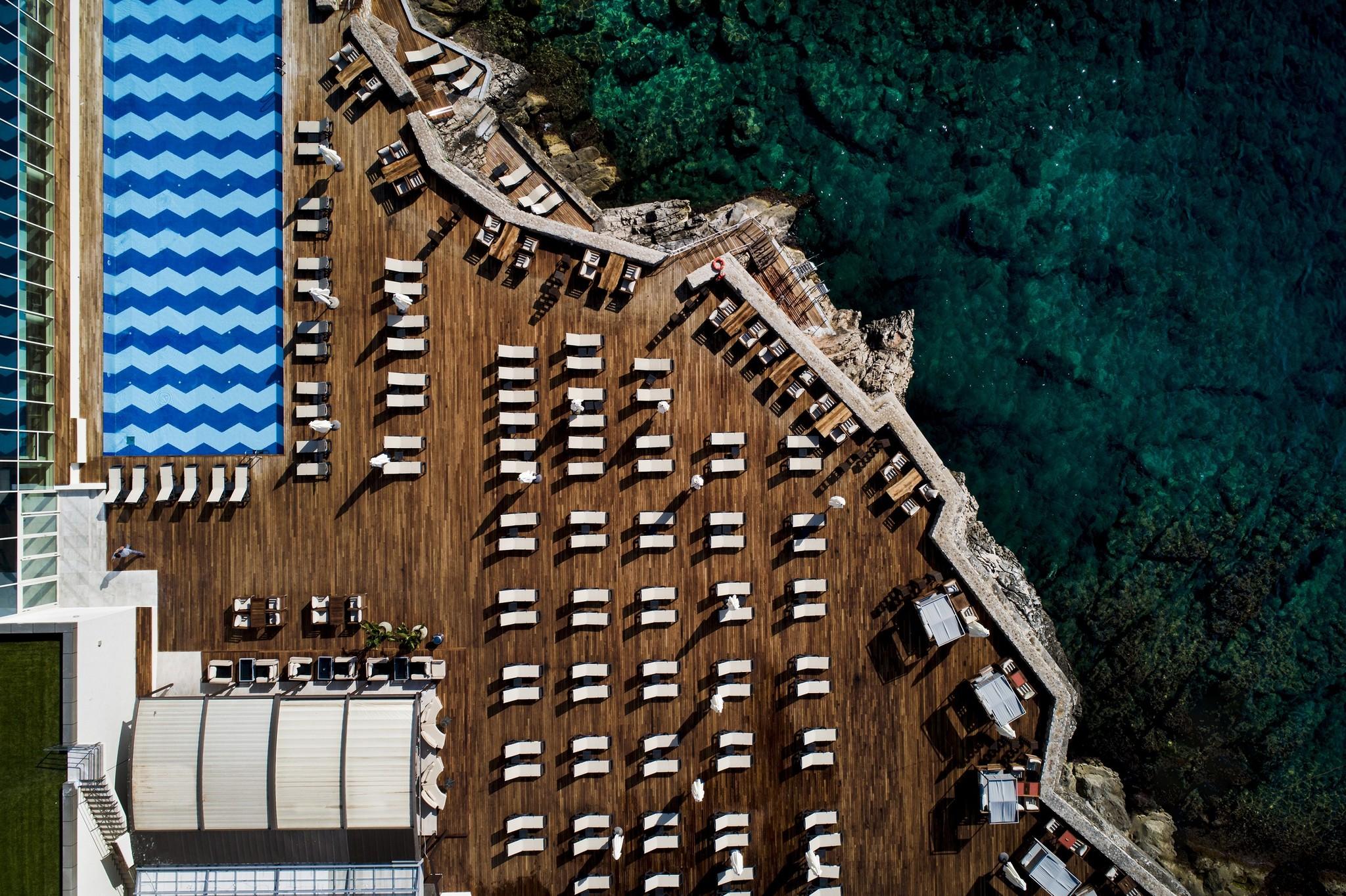 Rixos Premium Dubrovnik Hotel Bagian luar foto Aerial view of the hotel